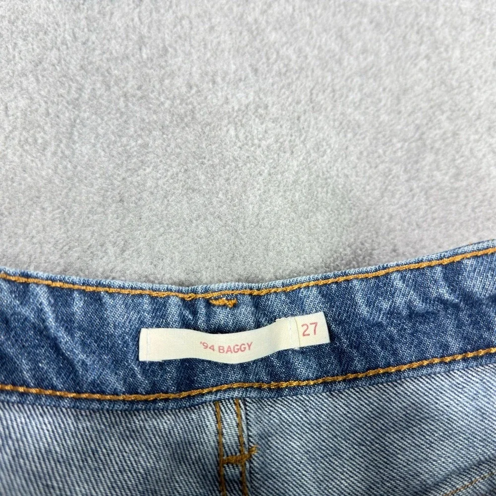 Levis 94 Baggy‎ Jeans Mens 32 Denim Cargo Carpenter Pockets Drawstring Pants